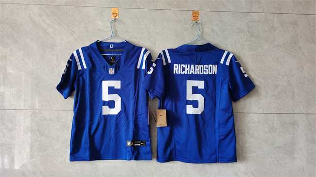 Youth Indianapolis Colts #5 Anthony Richardson Blue 2024 F.U.S.E. Vapor Untouchable Limited Stitched Jersey